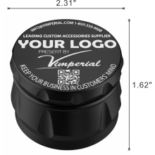 Herb Grinder Zinc Alloy in Drum Shape with Rectangle Sawtooth (LOGO Customize Available by Contact)