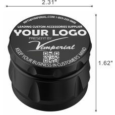 Herb Grinder Zinc Alloy in Drum Shape with Rectangle Sawtooth (LOGO Customize Available by Contact)